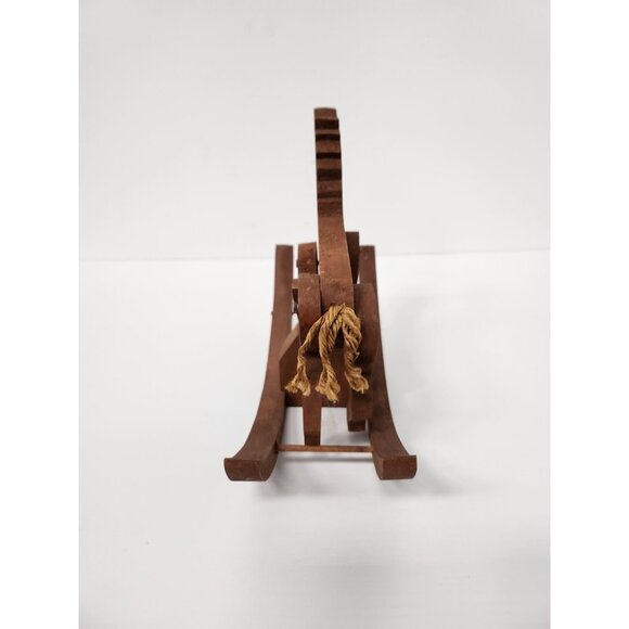 Vintage Carved Wood Rocking Horse Toy Movable Parts Rustic Nursery Decor - Picture 7 of 10